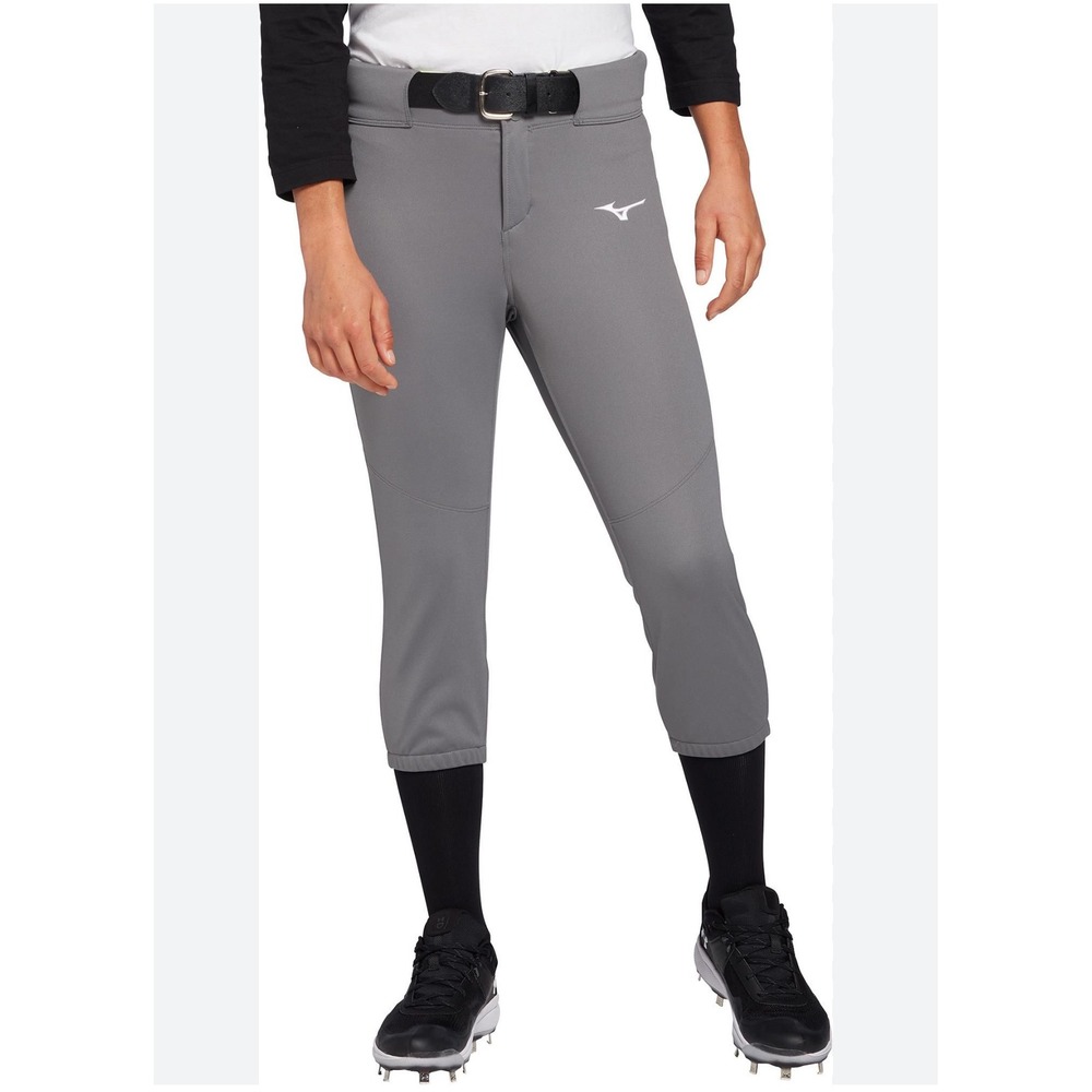 Mizuno‎ Girls Select Belted Fastpitch Softball  Stretch Pant YL Gray